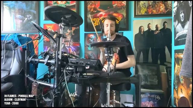 In Flames - 'Pinball Map' Drum Cover (Roland TD-25KV V Drums) смотреть онлайн