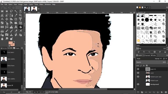 Cartoonify Shah Rukh Khan with Photoshop or Gimp! смотреть онлайн