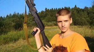 Страйкбольный привод Cyma АК-74М (CM040C) с обвесом на дачных пострелушках