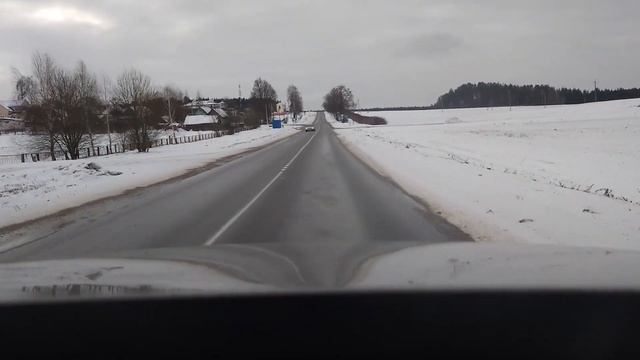Беларусь. Минск - Слобода. Авто. Зима. Трасса М2 смотреть онлайн