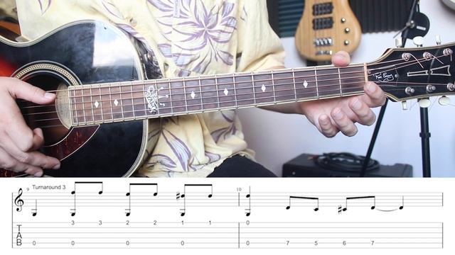6 Blues Turnarounds in Open G Tuning - Blues Guitar Tutorial смотреть онлайн
