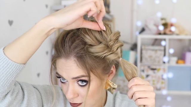 НЕБРЕЖНЫЙ ВЫСОКИЙ ПУЧОК НА КАЖДЫЙ ДЕНЬ | ПРИЧЕСКИ САМОЙ СЕБЕ | HIGH BUN TUTORIAL смотреть онлайн