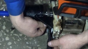 Установка насадки «Ледобур» на бензопилу