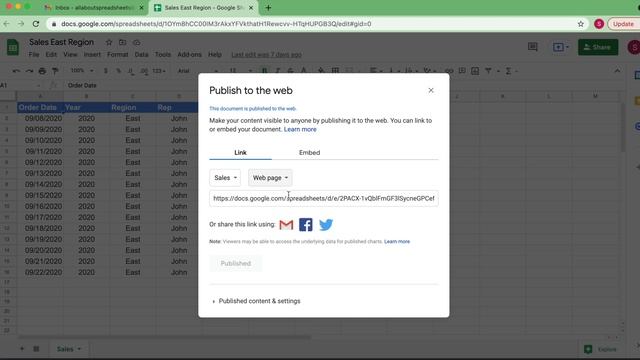 Publish A Spreadsheet to the Web смотреть онлайн