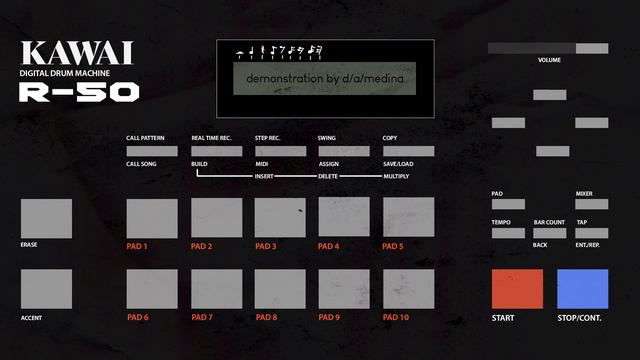 Kawai R-50 - A Friend with Flange - 80's Digital Drum Machine Demo смотреть онлайн