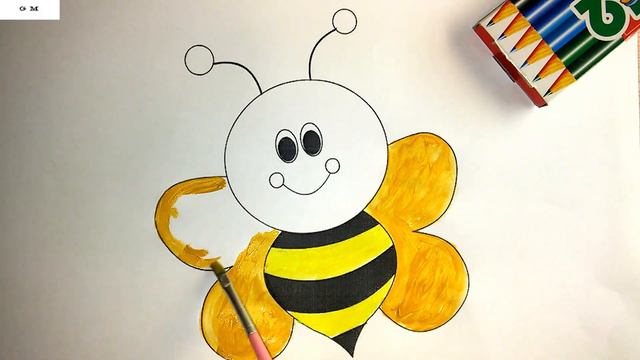 Как раскрасить ПЧЕЛУ / Раскраски для детей/ Пчела для малышей / Детская Комната РАСКРАСКИ