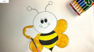 Как раскрасить ПЧЕЛУ / Раскраски для детей/ Пчела для малышей / Детская Комната РАСКРАСКИ