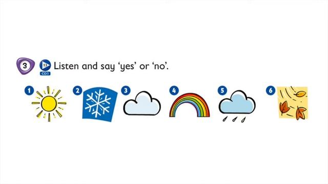 Kids Box 3, Unit 8.1 Weather report. Listen and say 'yes' or 'no'. смотреть онлайн