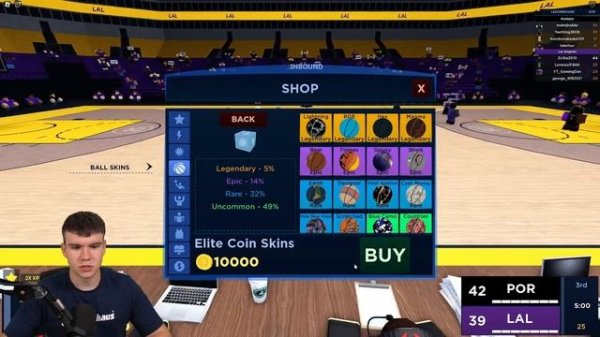 *NEW* ALL WORKING BALL SKINS UPDATE CODES FOR BASKETBALL LEGENDS! ROBLOX BASKETBALL LEGENDS CODES
