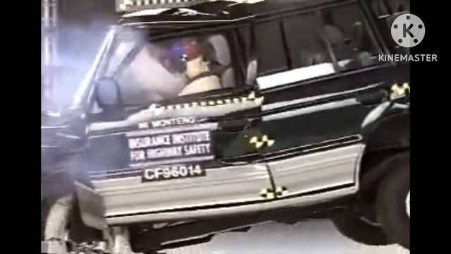 Crash Test 1996-2000 Mitsubishi Montero / Shogun / Pajero Frontal Offset IIHS смотреть онлайн