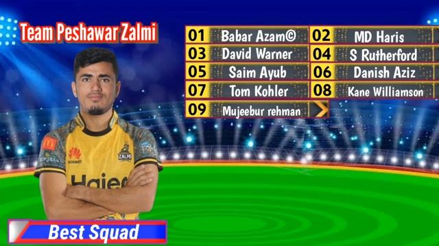 HBL PSL 2024 !! Peshawar Zalmi Best 18 Member Squad | PZ Squad For PSL 9 смотреть онлайн