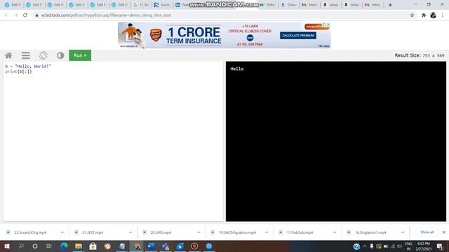 PYTHON:W3 SCHOOLS (Series) DAY-13/Python STRINGS (SLICING)/ For Beginners/VL INFOTECH смотреть онлайн