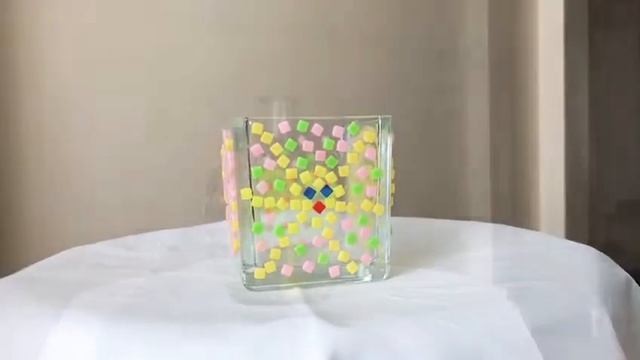 Украшенные мозаикой стакан и вазочка!