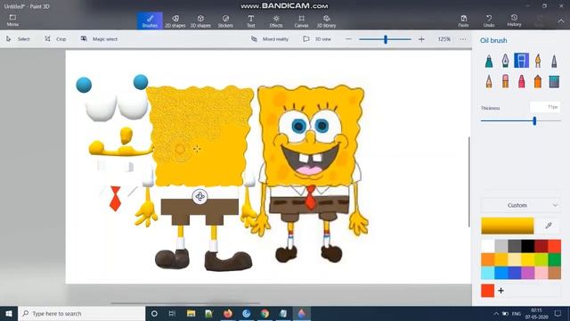 Spongebob Sqaurepants | Paint 3D Tutorial смотреть онлайн
