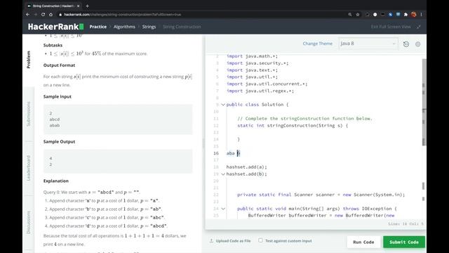 HackerRank - String Construction смотреть онлайн