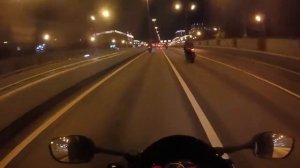 Покатушки по ночной Москве на ямаха р6 (yamaha r6)