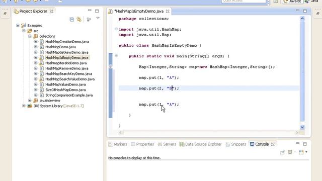 04 Java Example Write a program to check whether hashmap is empty or not смотреть онлайн