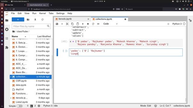 Python Programming - collections module #31(HINDI) - 2 смотреть онлайн
