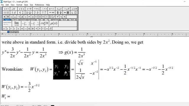 Differential Equation Variation Of Parameters: 2x^2y'' + 3xy' - Y = 1/x