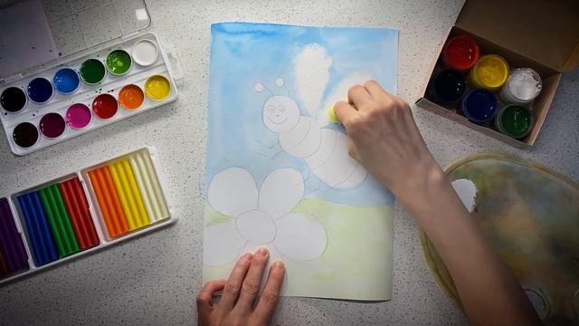 Рисуем пчёлку | Онлайн рисование для малышей| Развивающее занятие для ребенка 3-5 лет смотреть онлайн