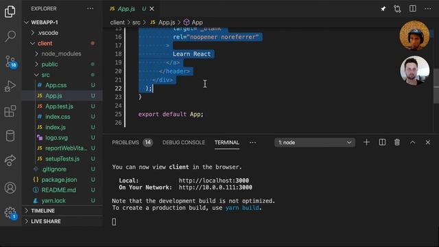 Adding a Front End with React смотреть онлайн