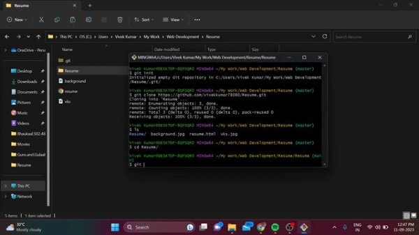 Upload project file to GitHub using Git Bash