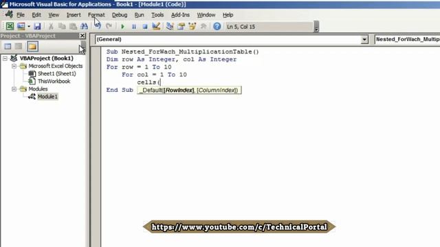 Microsoft Excel Short VBA Code #15 | How to Create Multiplication Table Using VBA | Nested For Loop смотреть онлайн