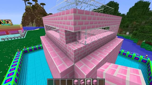 Minecraft Battle: PINK BARBIE HOUSE BUILD CHALLENGE - NOOB vs PRO vs GIRL / Animation смотреть онлайн