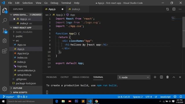 ReactJS tutorial Simple Urdu/Hindi | 3rd First react app Hello World! | by Khadim Rana смотреть онлайн