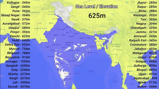 India Flood Map | Sea Level Rise смотреть онлайн