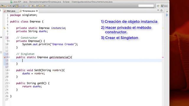 13a - Singleton en Java смотреть онлайн