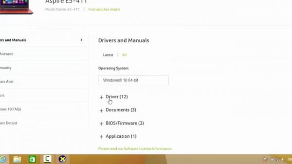 How to download and install driver acer latop