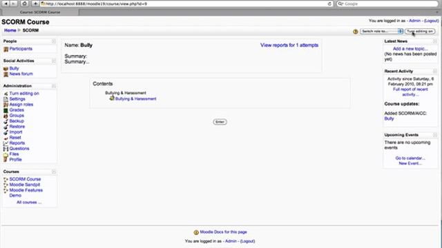 Moodle 1.9 - SCORM смотреть онлайн