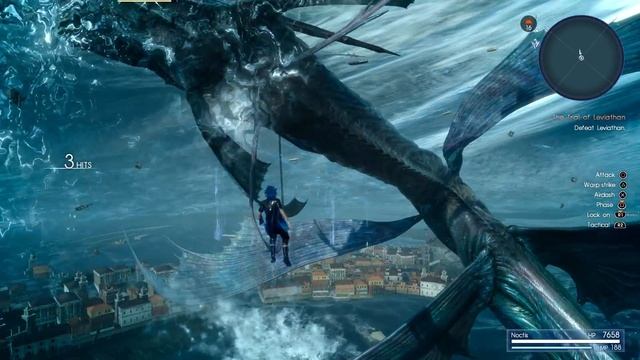 Final Fantasy 15: Leviathan Boss Fight (1080p 60fps) смотреть онлайн