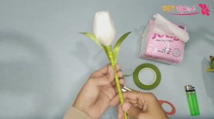 Сделай сам Простой цветок из атласной ленты Тюльпаны _ Изготовление цветка тюльпана из атласной лент