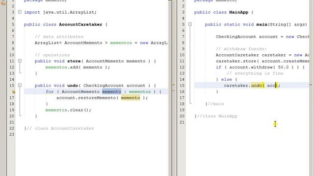 Week 14 Memento Design Pattern Part 4 смотреть онлайн