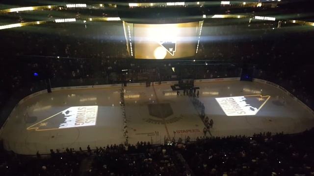 Vegas Golden Knights last regular season home game Opening ceremony 31 March 2018 смотреть онлайн