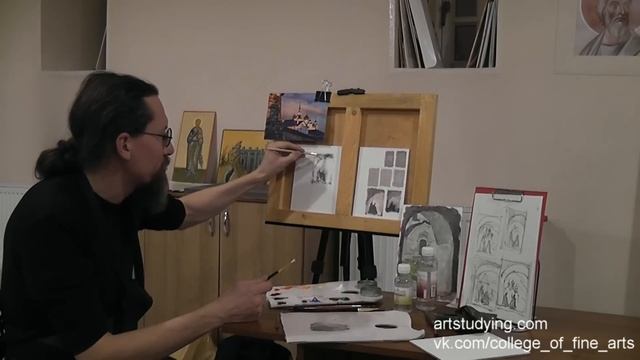 Эскизы в цвете. СПБ. январь18. 3 часть