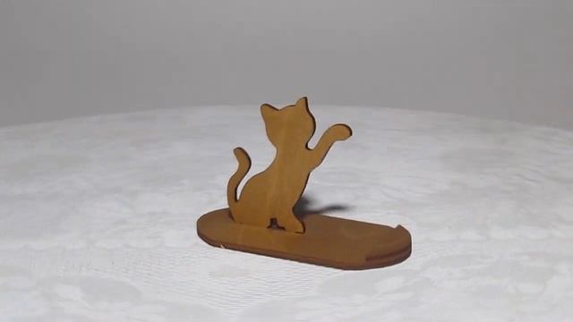 Подставка для телефона деревянная SILVA HOME Котенок смотреть онлайн