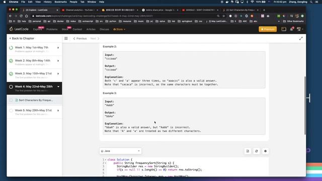 leetcode Sort Characters By Frequency (Priority queue & Array List) Java смотреть онлайн