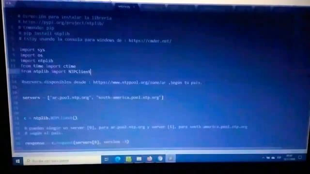 NTPclient con Python con librería. Tomar la fecha y hora. #NTPclient ntp client in Python смотреть онлайн