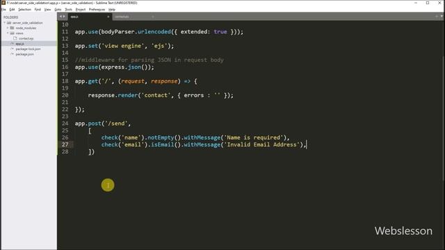 Node.js Tutorial - Server Side Form Validation смотреть онлайн