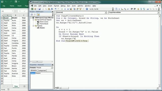 Copy Filtered Data To New Sheets Excel VBA Macro смотреть онлайн