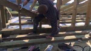 Односкатная крыша. 2 часть.Усиление стропил.