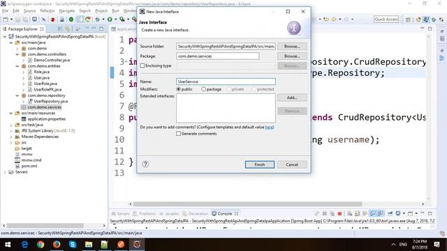Security with Spring Rest API and Spring Data JPA in Spring Boot смотреть онлайн