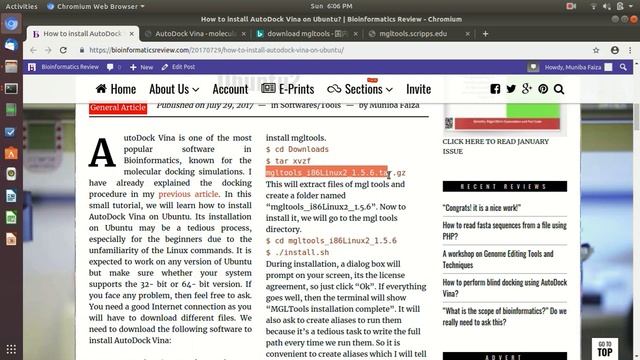 Tutorial: Installing Autodock Vina on Ubuntu смотреть онлайн