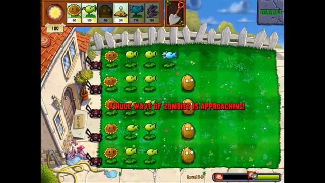 Plants vs. Zombies Level 1-9 Gameplay (PC/iPad) смотреть онлайн