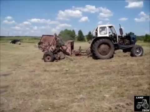 The Tractor UMZ-6AL Baling Hay /// Трактор ЮМЗ-6АЛ прессование сена