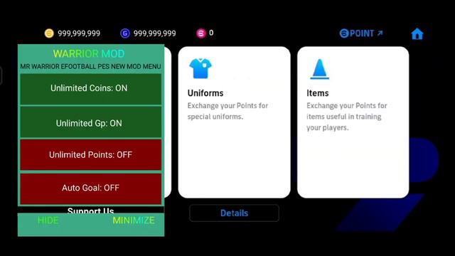 Efootball Mobile MOD MENU ATUALIZADO COM DINHEIRO INFINITO E TODOS OS JOGADORES LIBERADOS смотреть онлайн