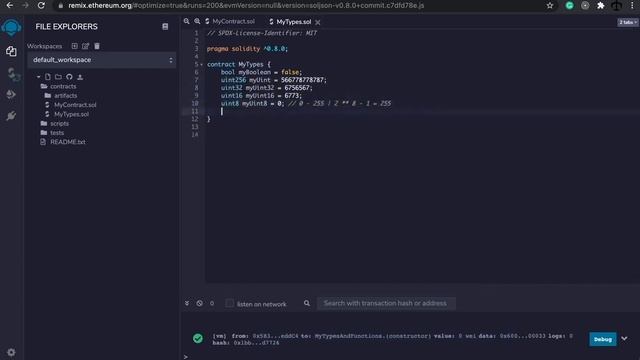 Solidity Базовый Курс - Урок 2 смотреть онлайн